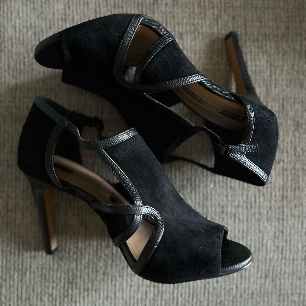 Audrey Brooke black heels wedding date night